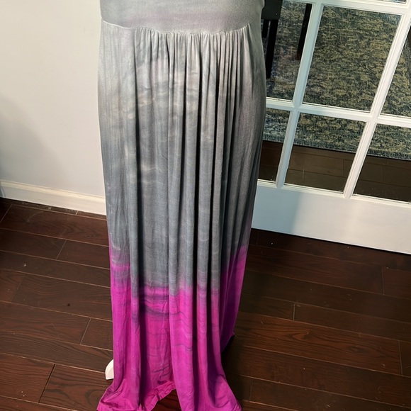 PINK LOTUS tank maxi dress size S, pink and grey ombre - Picture 4 of 10